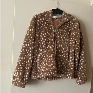 Pinch Tan and White Fleece Jacket